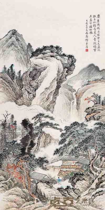 郭兰祥 山水图 立轴 137×69cm